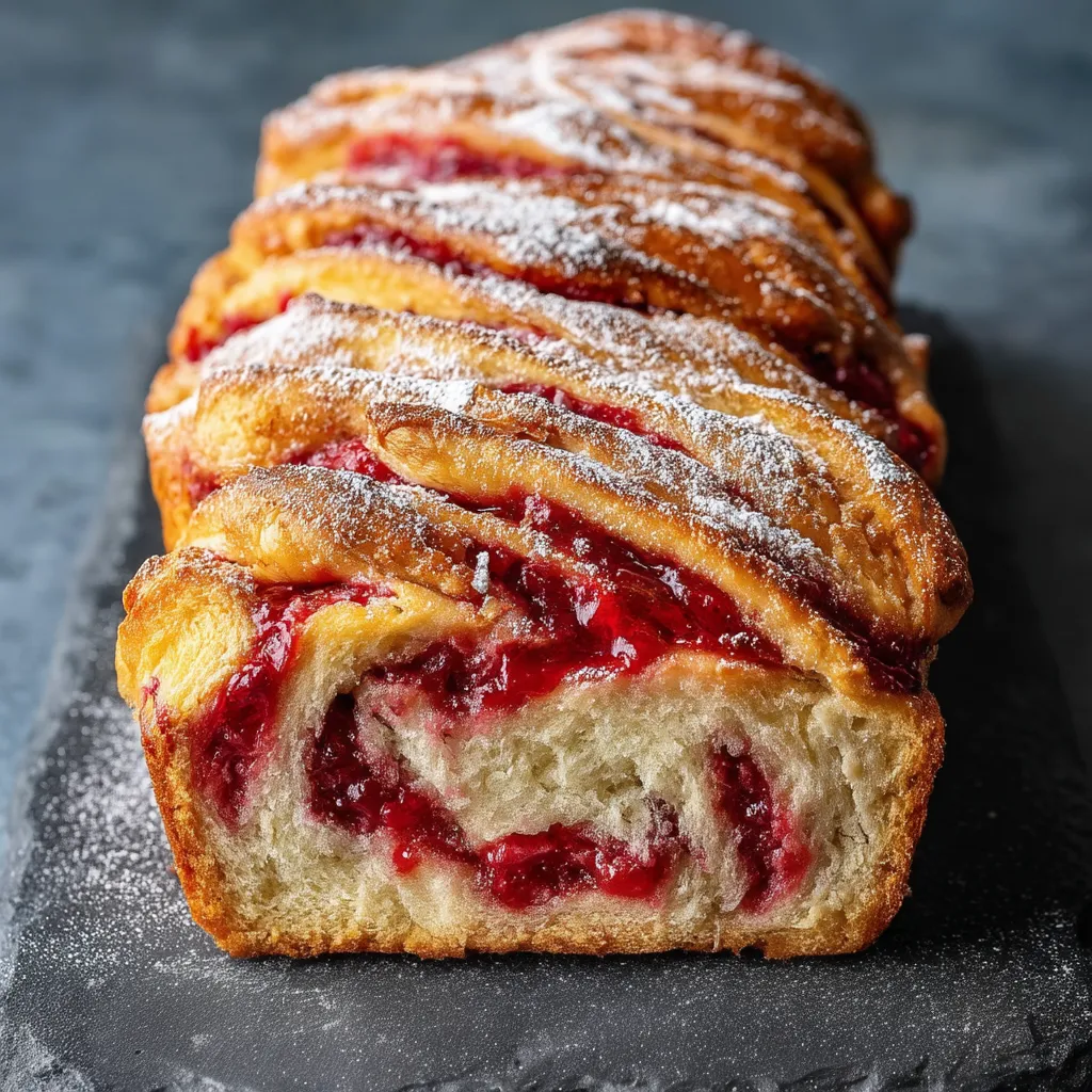 Raspberry Swirl Brioche Loaf