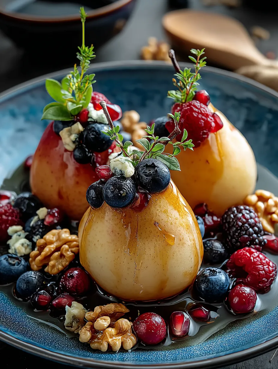 Easy Baked Pears with Berries