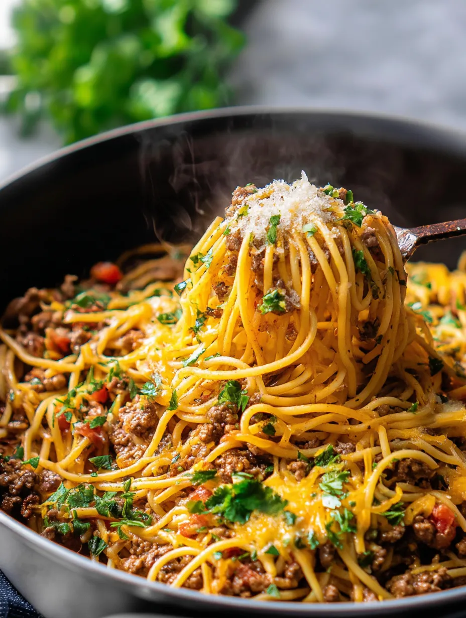 A bowl of spaghetti with meatballs and cheese.