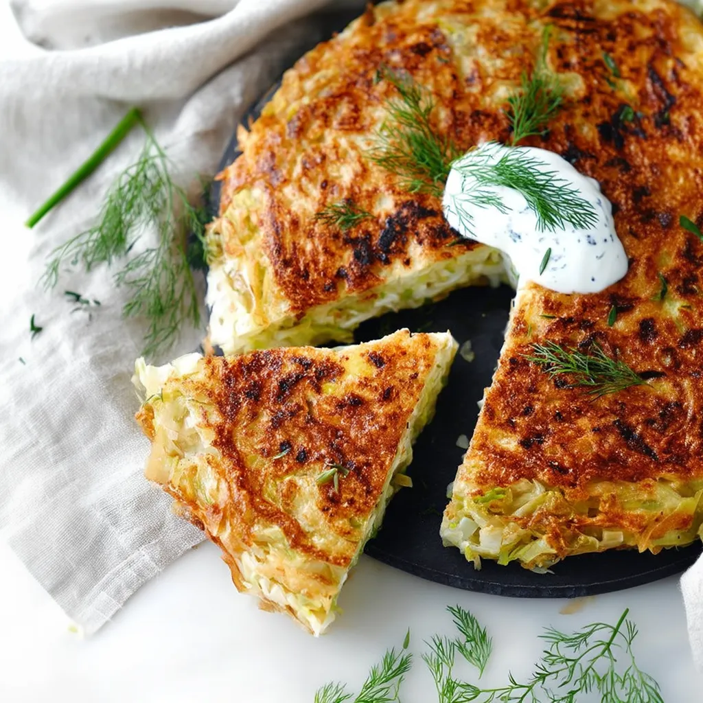 A slice of cabbage pie