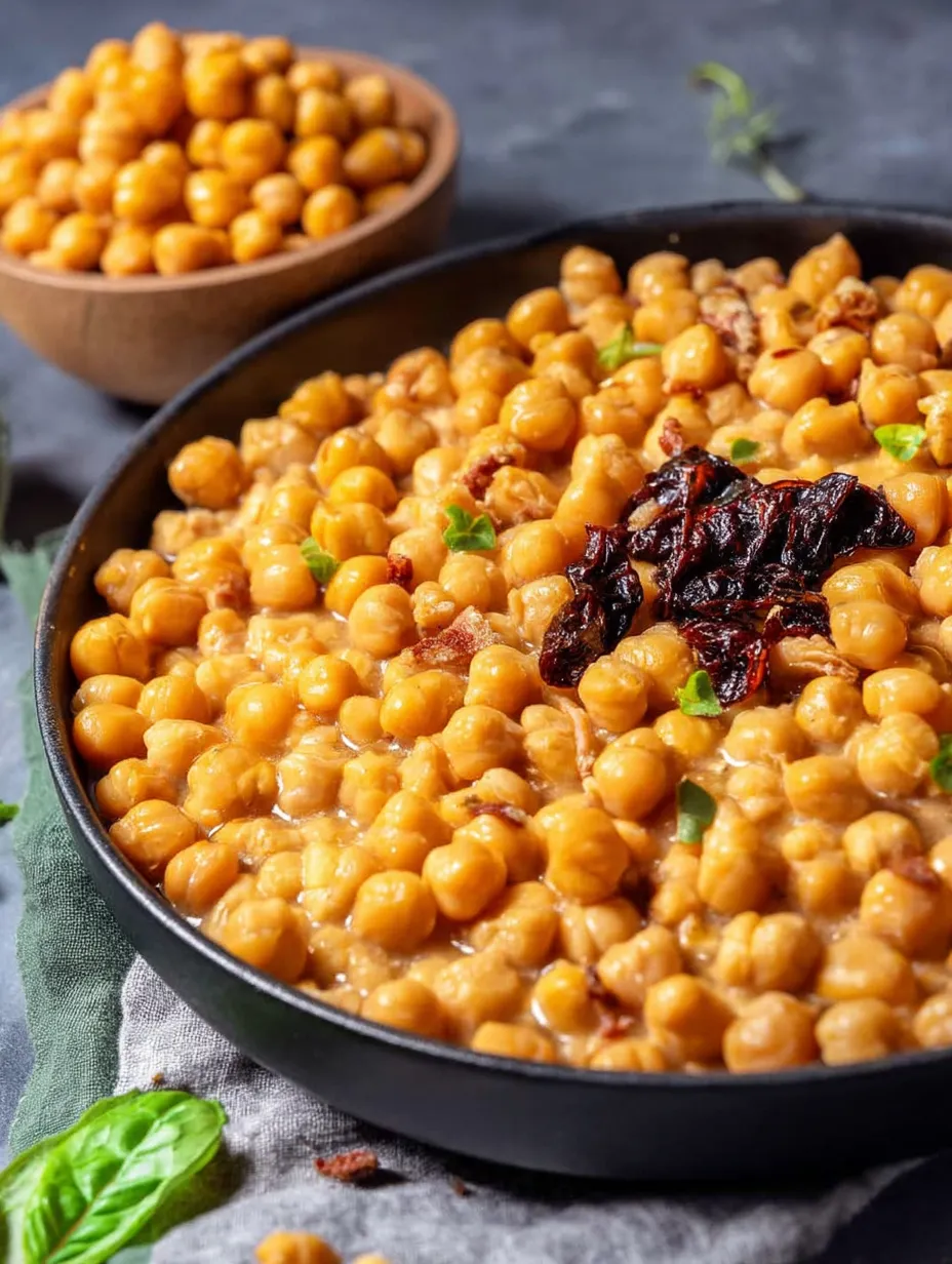 A bowl of marry me chickpeas.