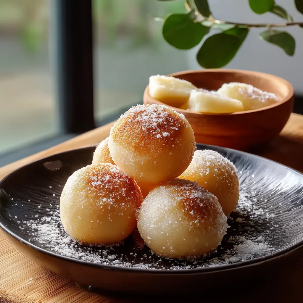 A plate of Potato Mochi.