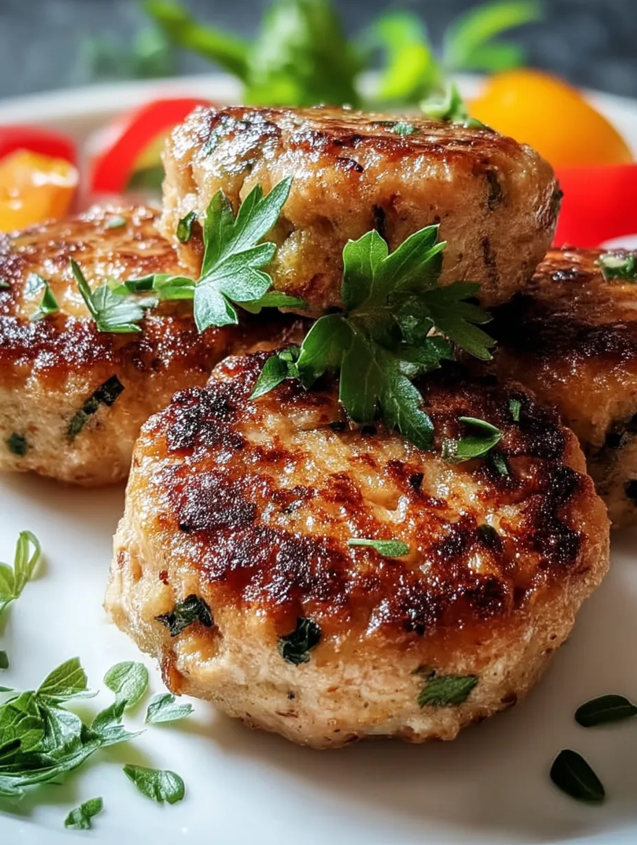 Easy mediterranean chicken patties.