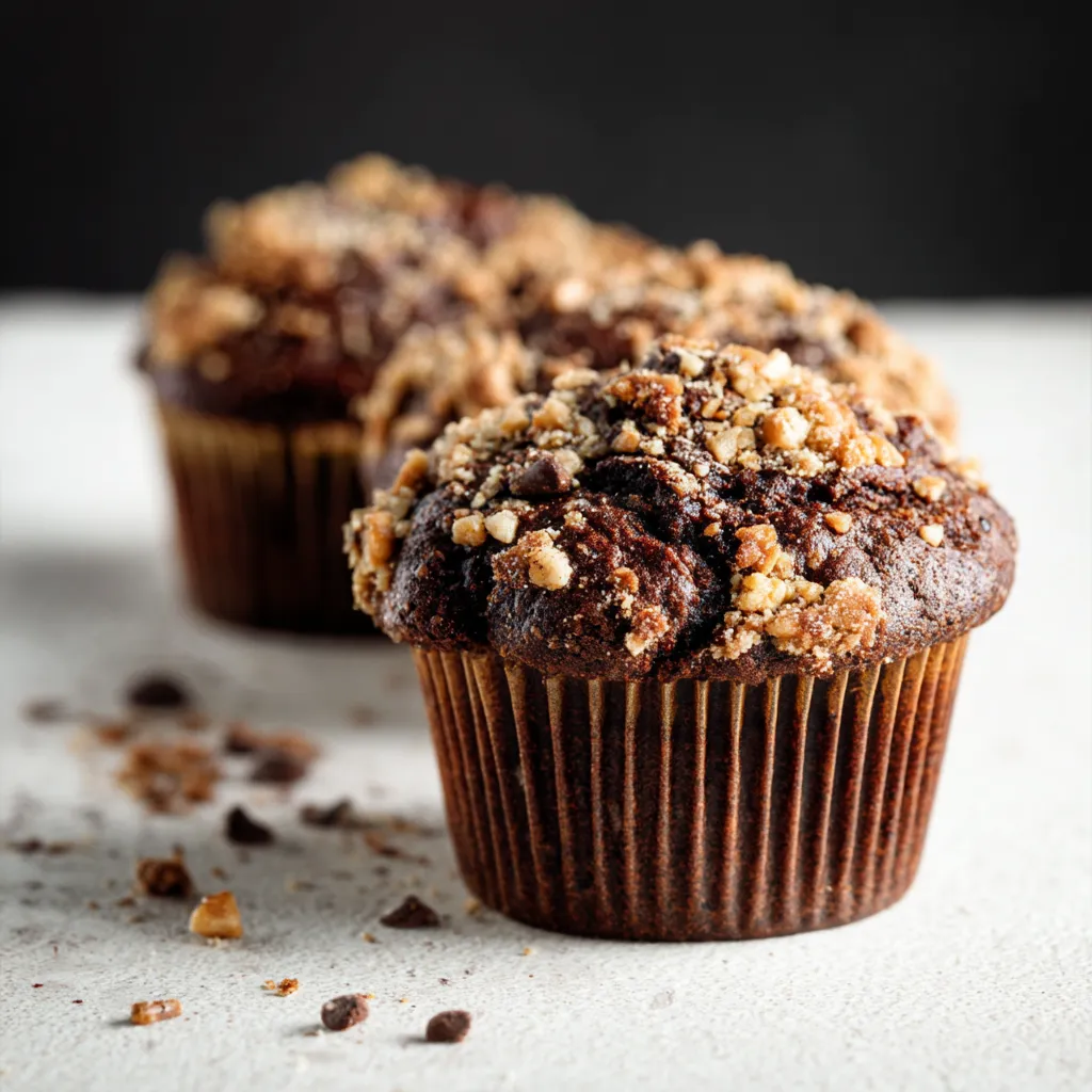 Chocolate Coffee Toffee Crunch Muffins