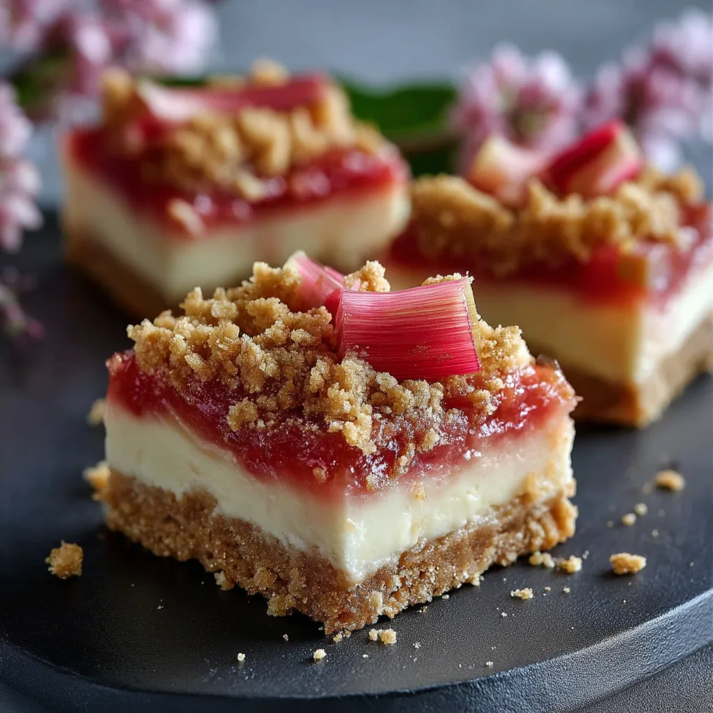 Rhubarb Cheesecake Squares