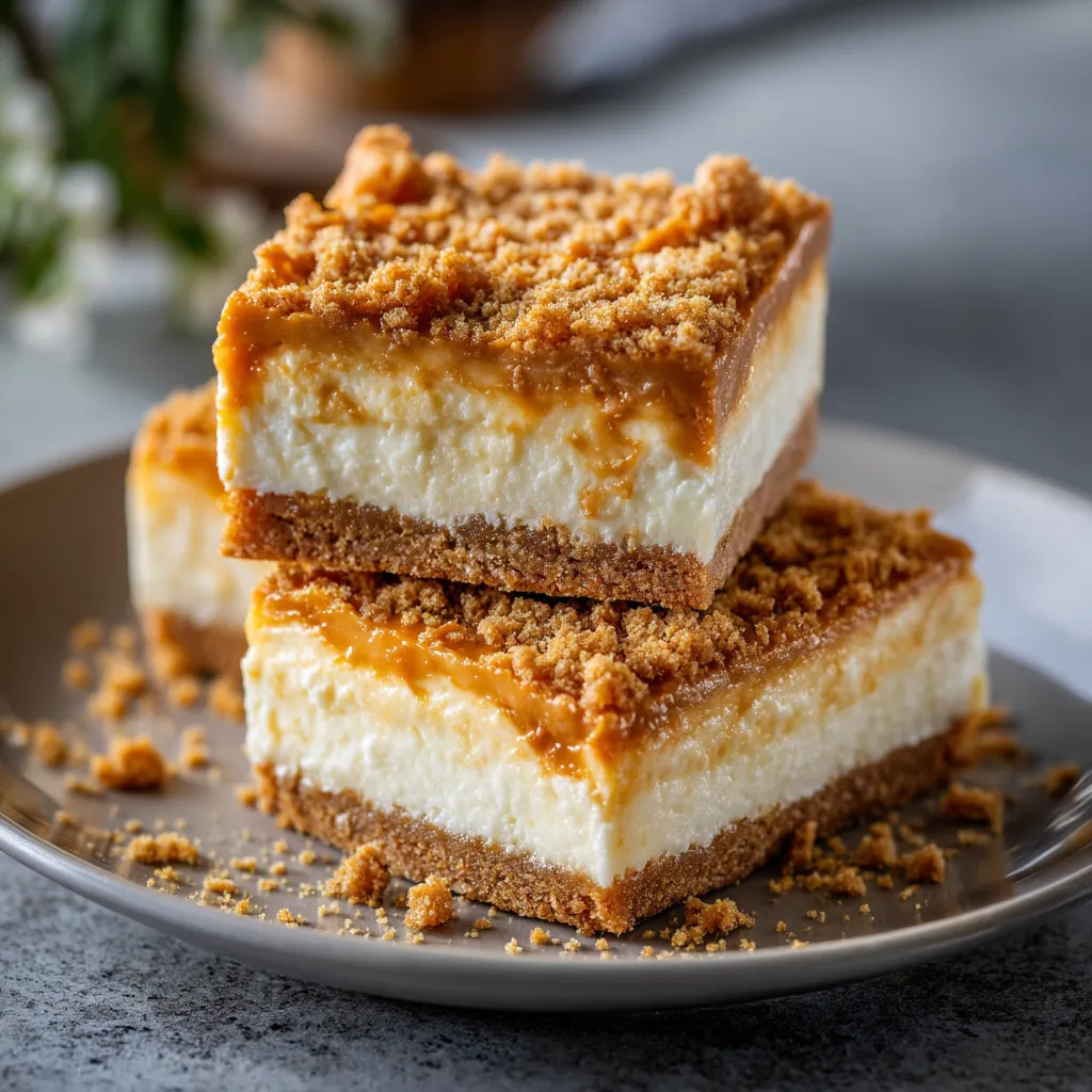 Butterscotch Graham Cracker Cheesecake Bars