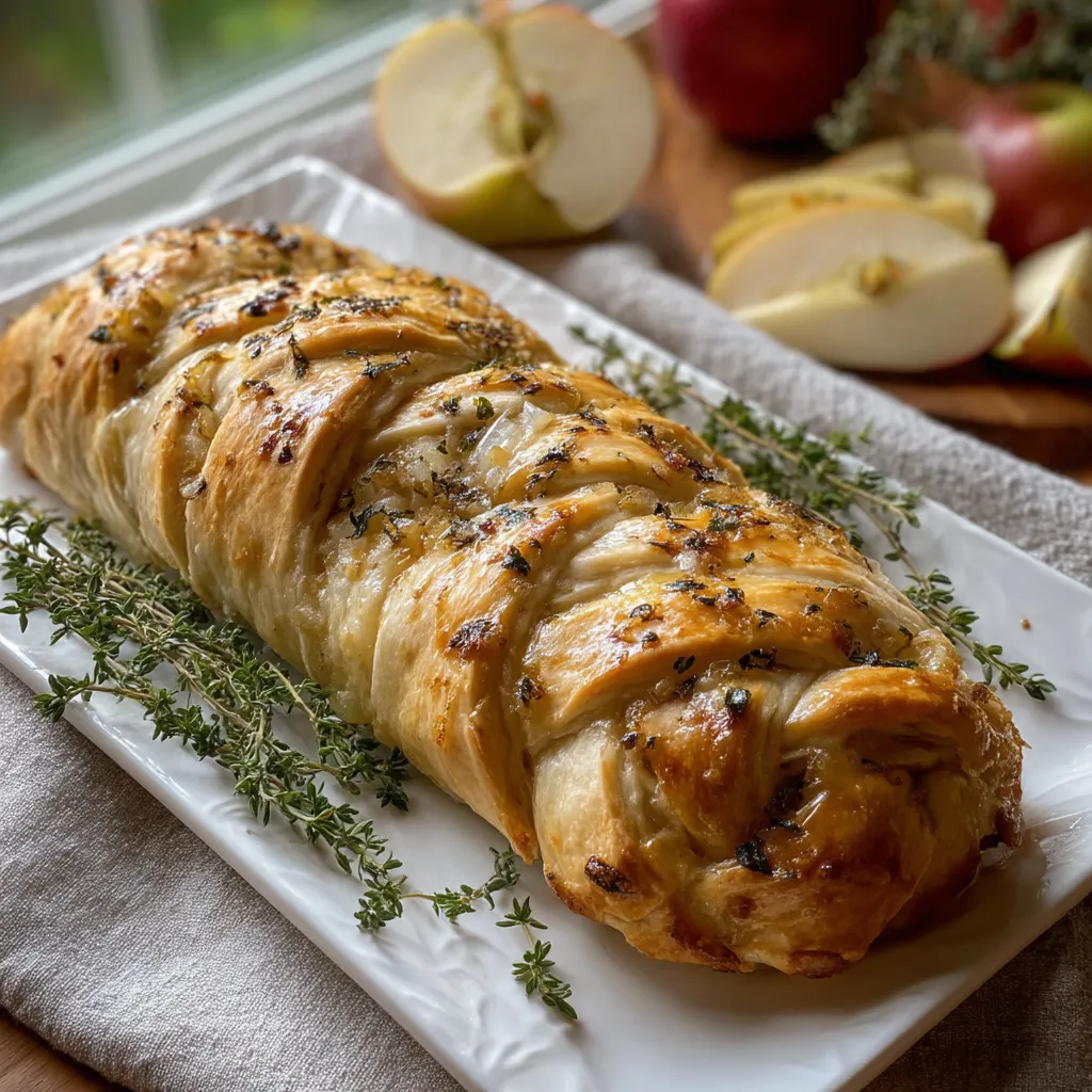 Fig Brie and Thyme Braid
