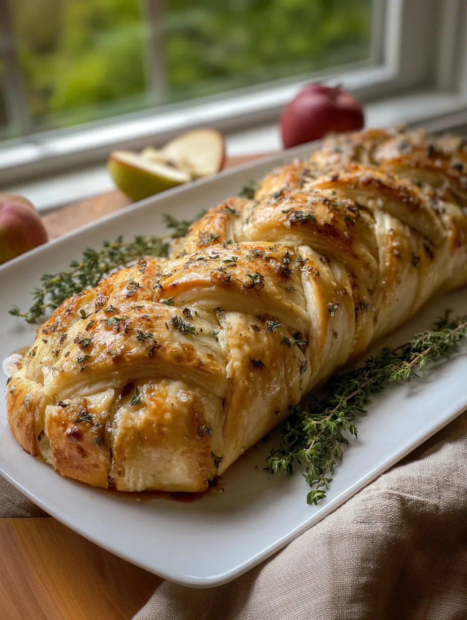 Fig Brie and Thyme Braid Recipe.