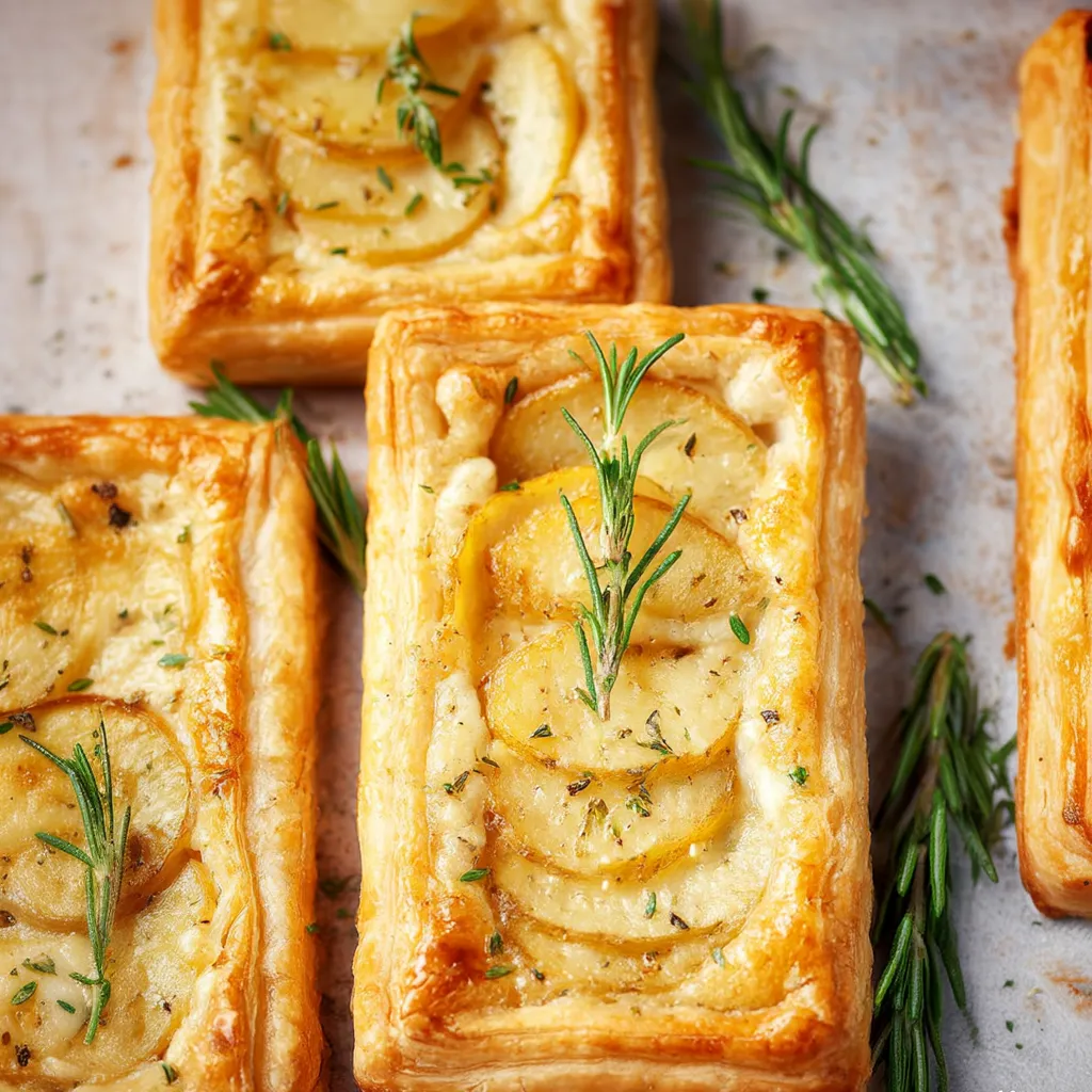 Brie & Potato Tarts with Easy Rough Puff Pastry