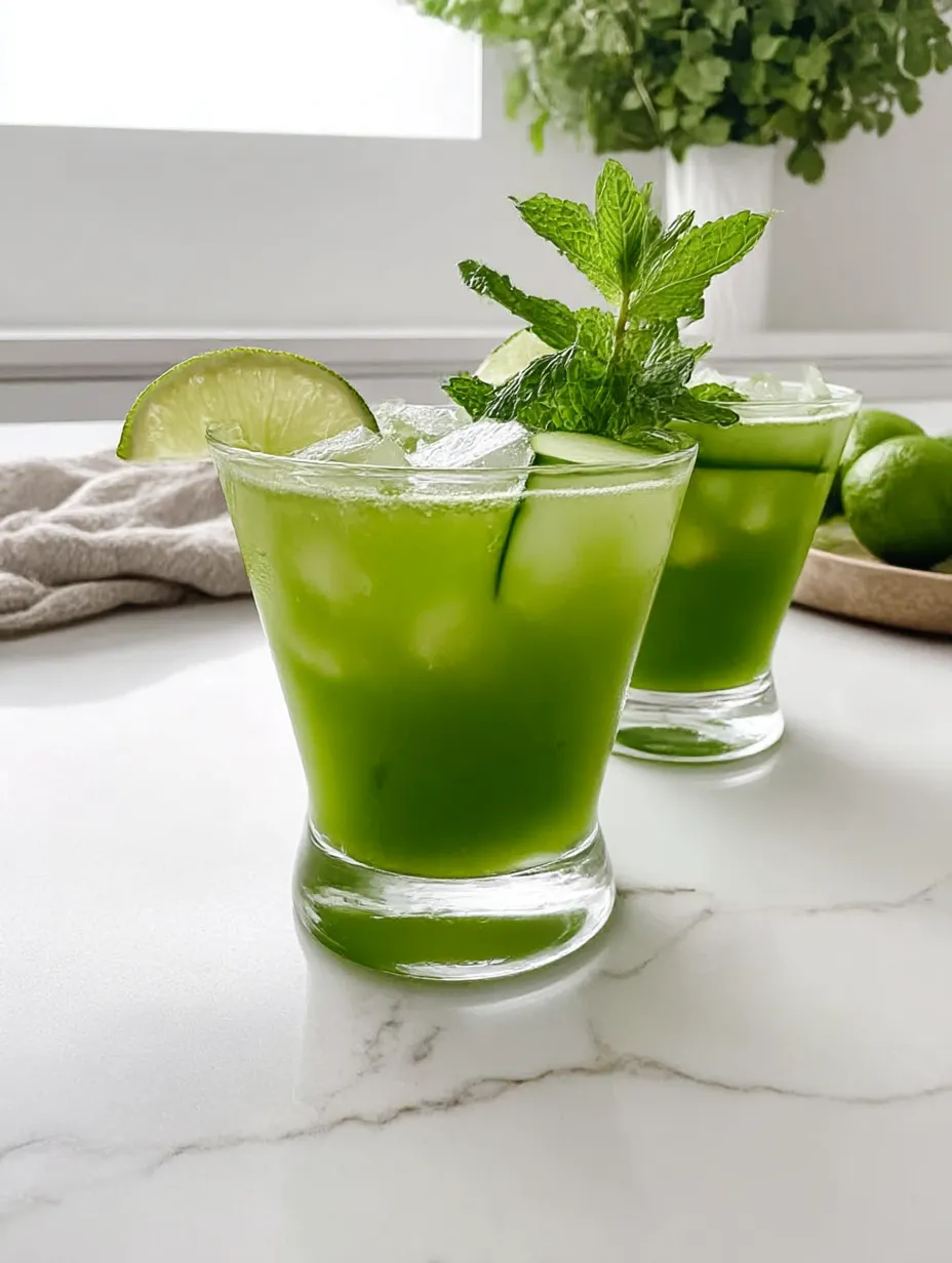 Easy Cucumber Mint Mocktail.