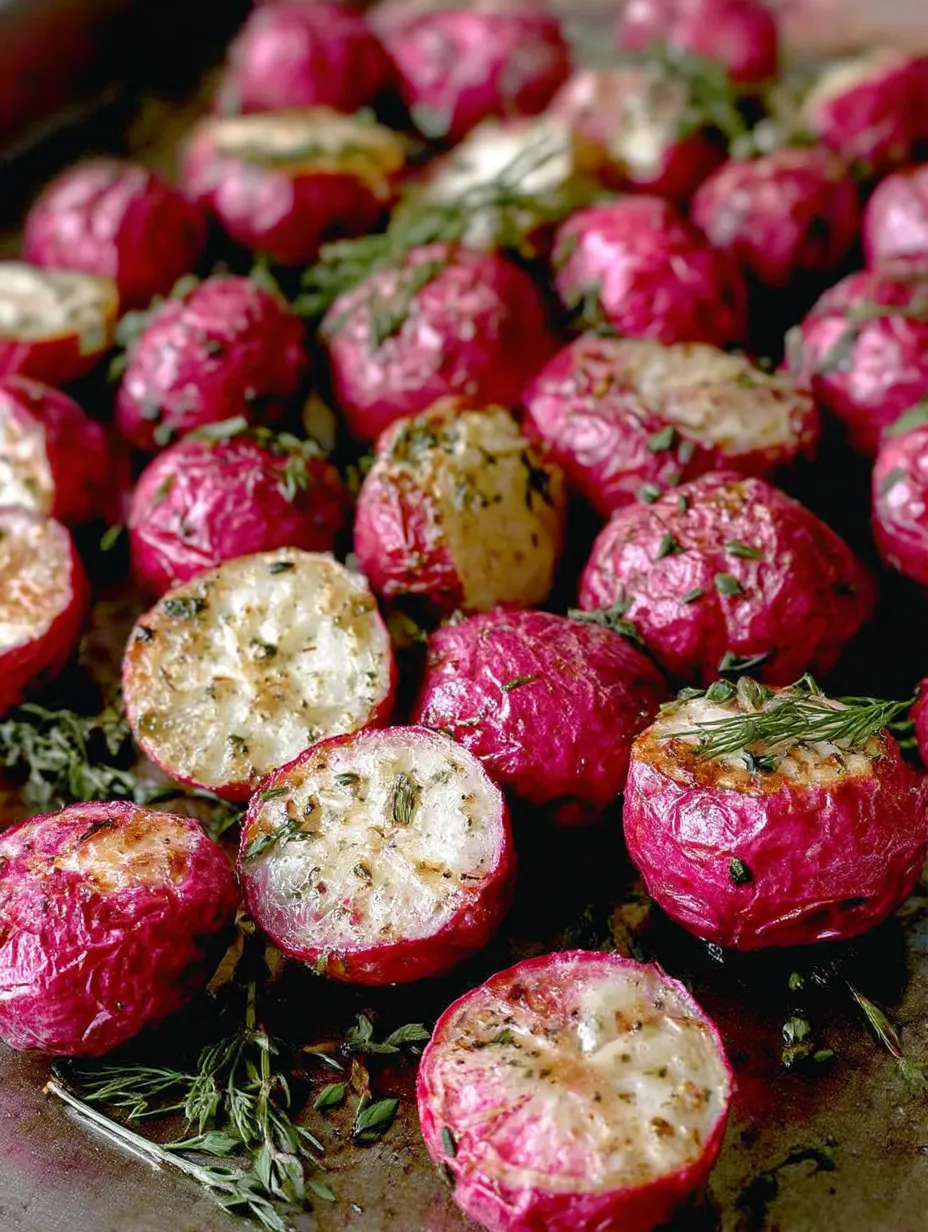 Easy Dill Roasted Radishes.