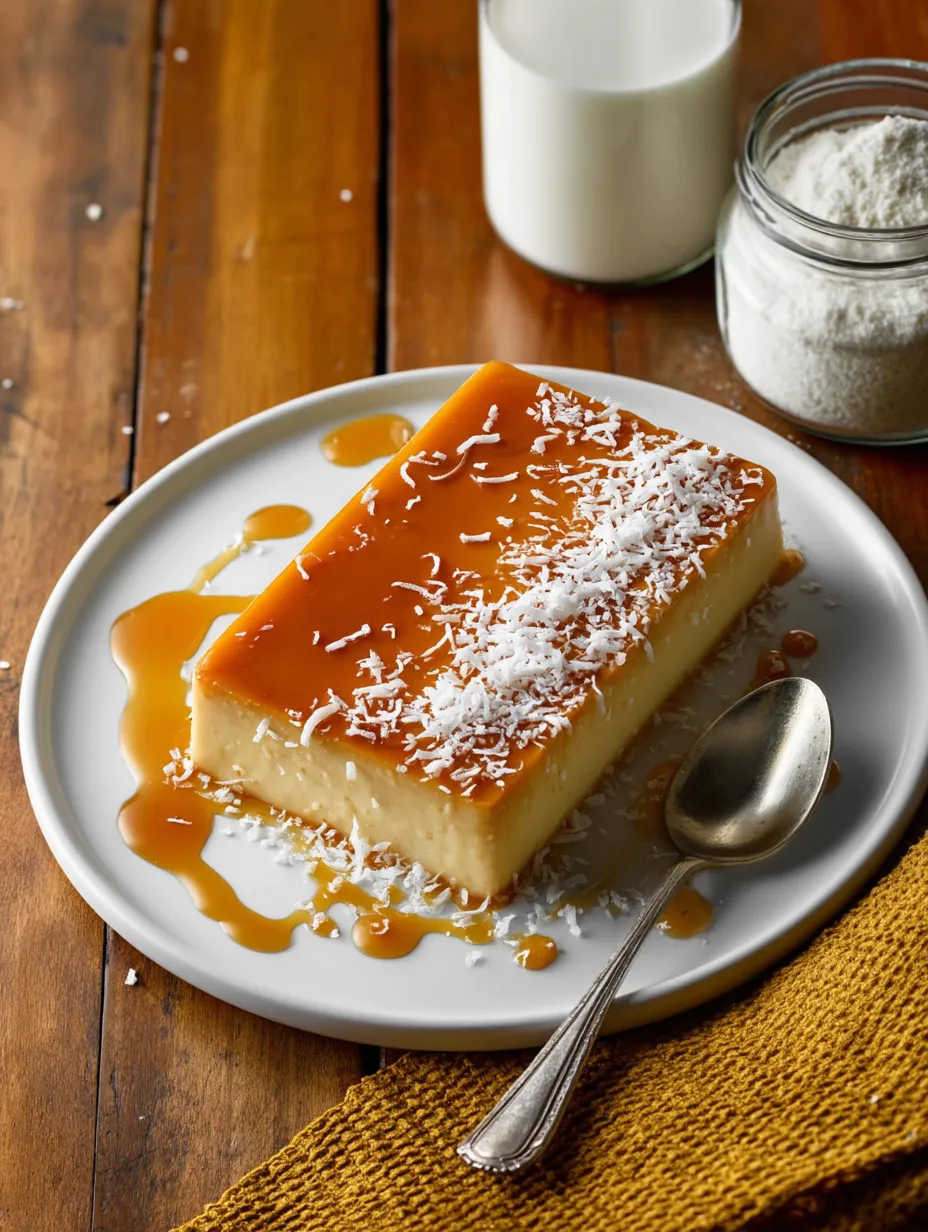 Easy French Antilles Coconut Flan.