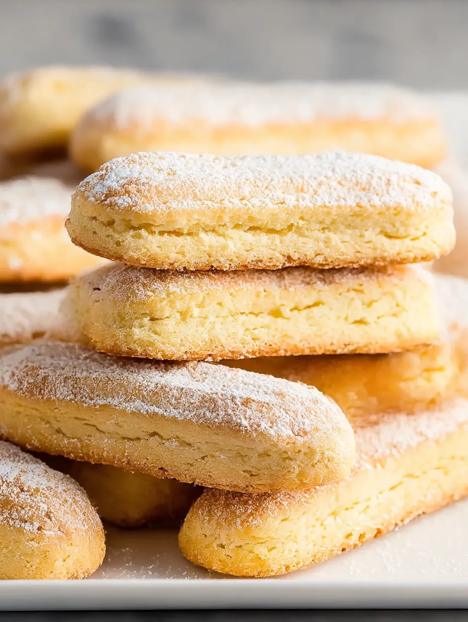 A stack of Crispy Lady Fingers.