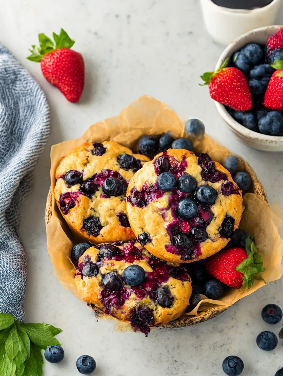 A bowl of Blueberry Protein Breakfast Pastries.