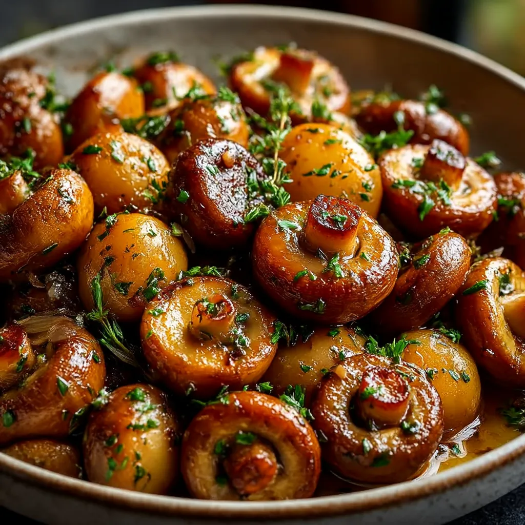Honey and Garlic Roasted Mushrooms