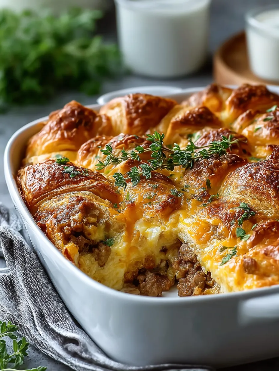 Croissant Breakfast Casserole.