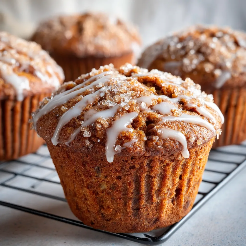 Glazed Gingerbread Muffins