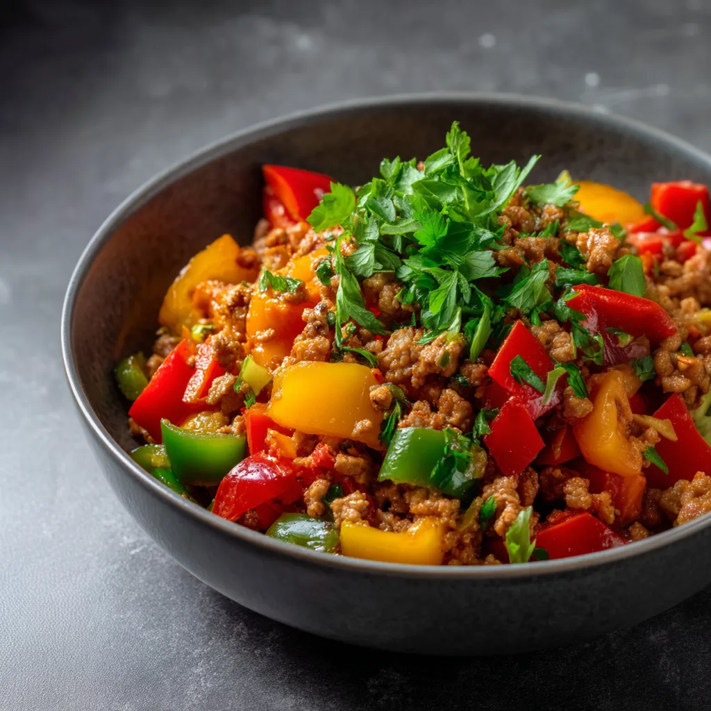 Ground Turkey and Peppers