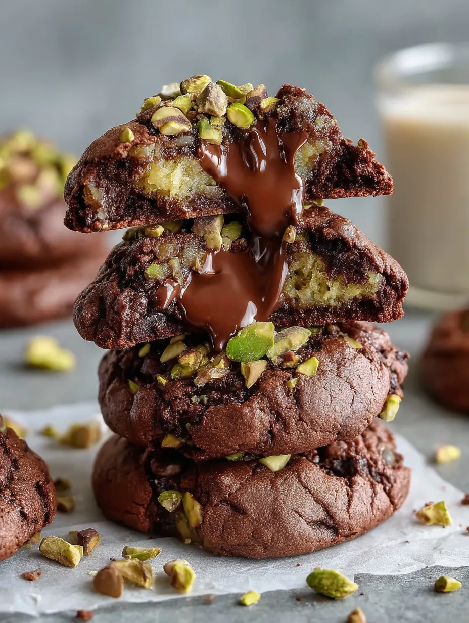 Easy Pistachio Chocolate Cookies.