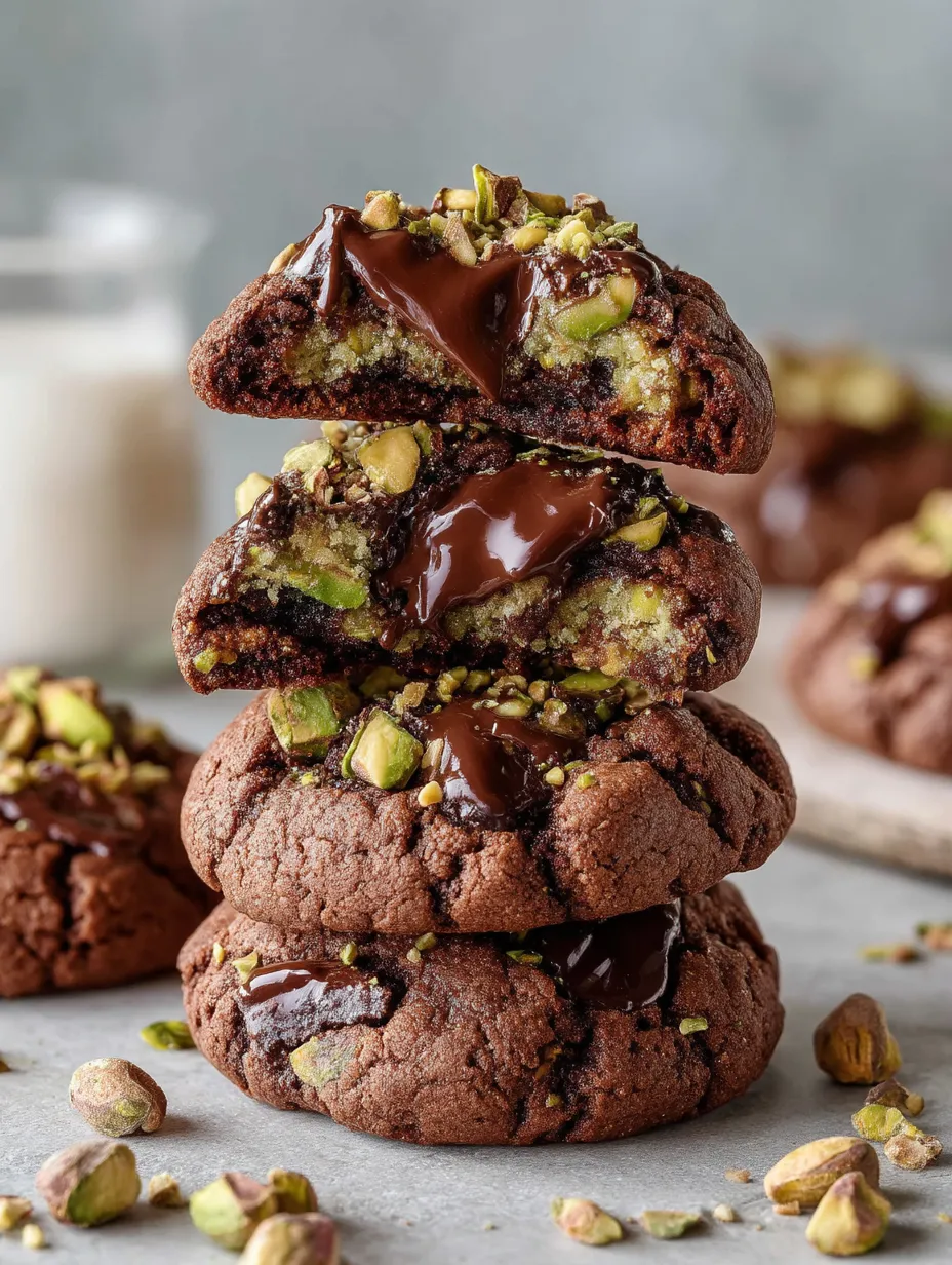 Pistachio Chocolate Cookies Recipe.