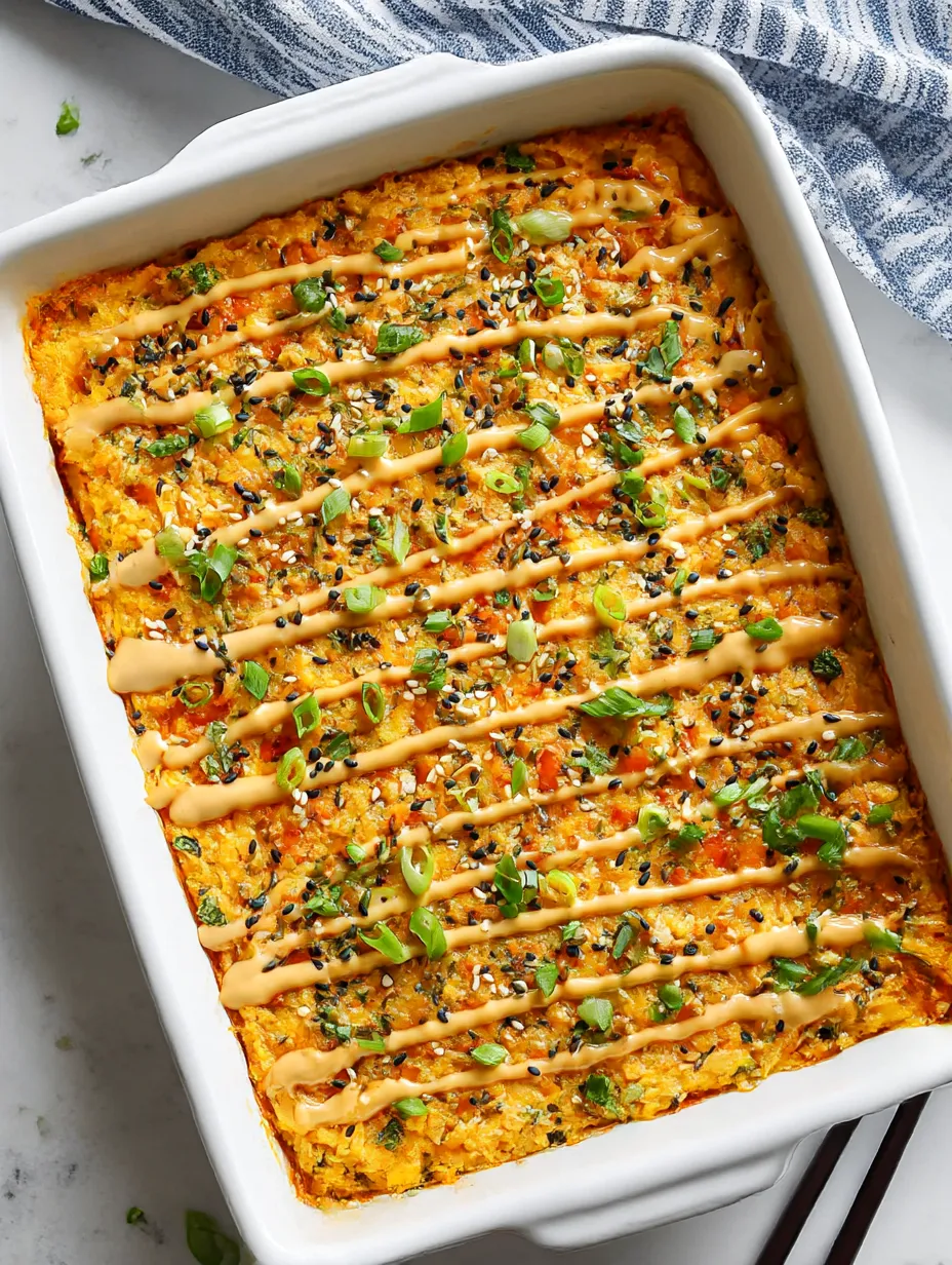Easy Salmon Sushi Bake.