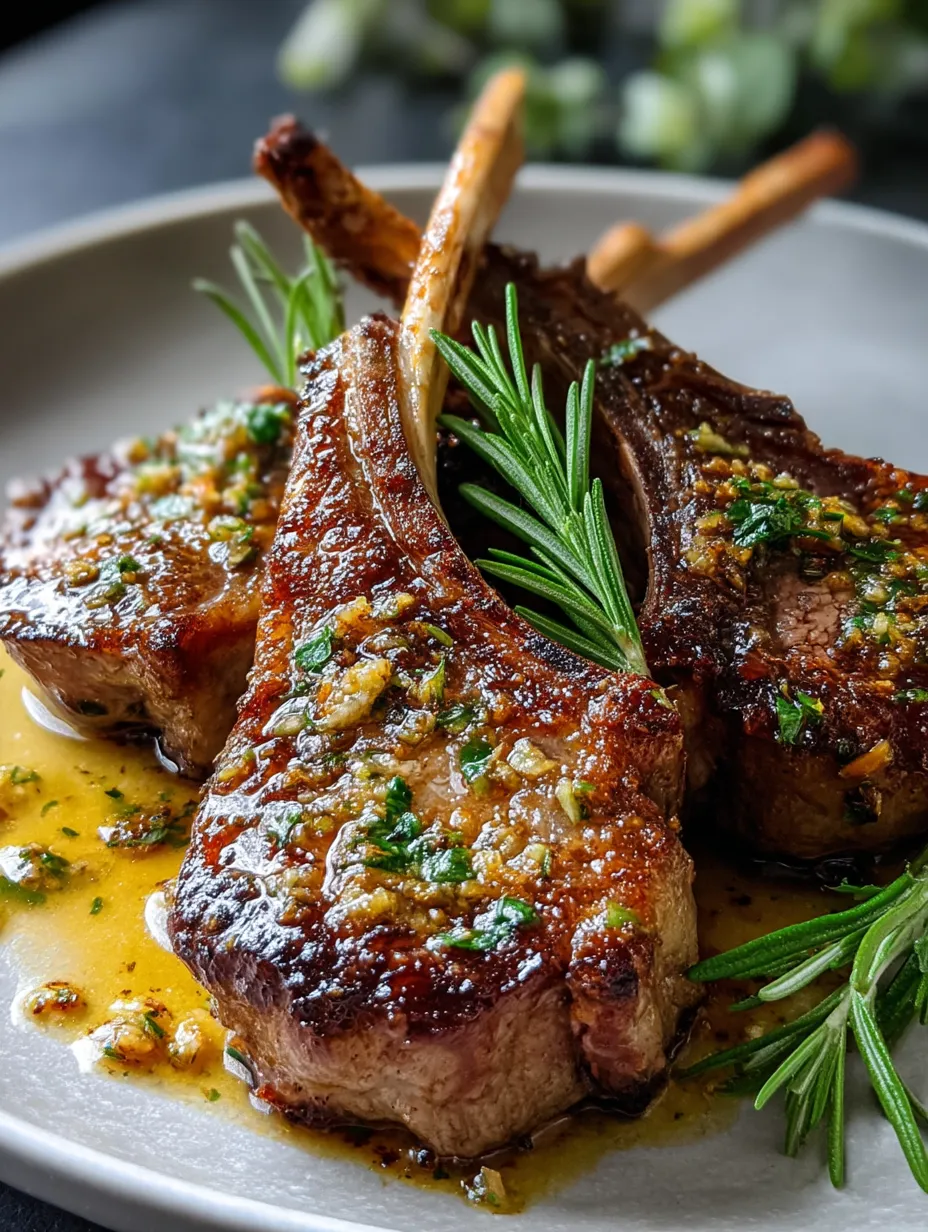 Garlic Butter Lamb Chops.