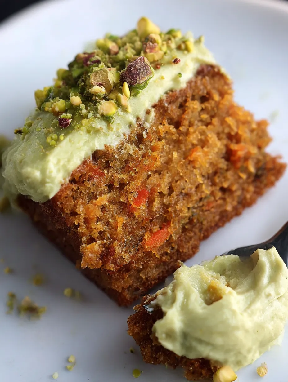 Easy Pistachio Carrot Cake.
