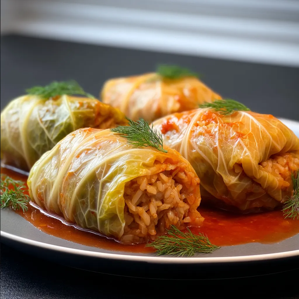 Polish Stuffed Cabbage Rolls