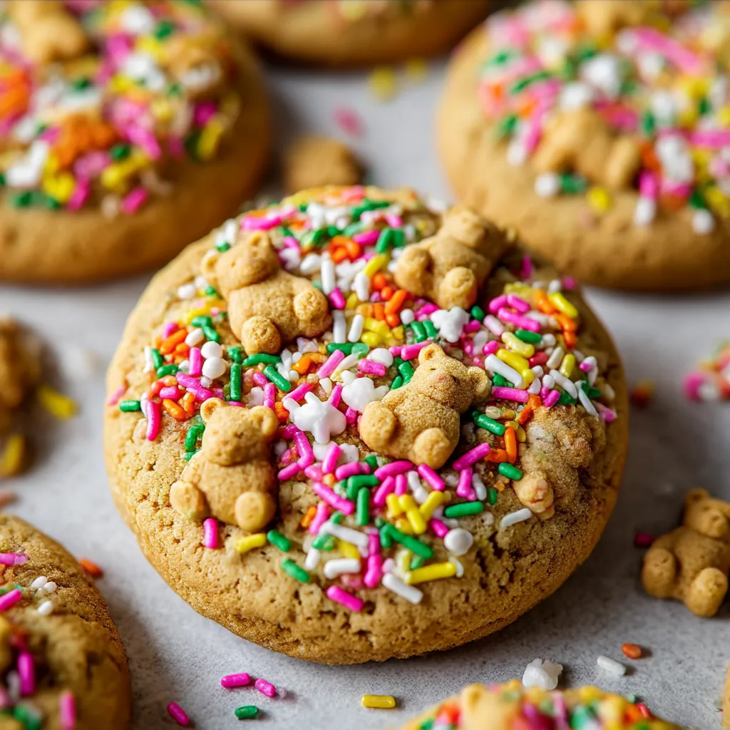 Teddy Graham Funfetti Stuffed Cookie Butter Cookies