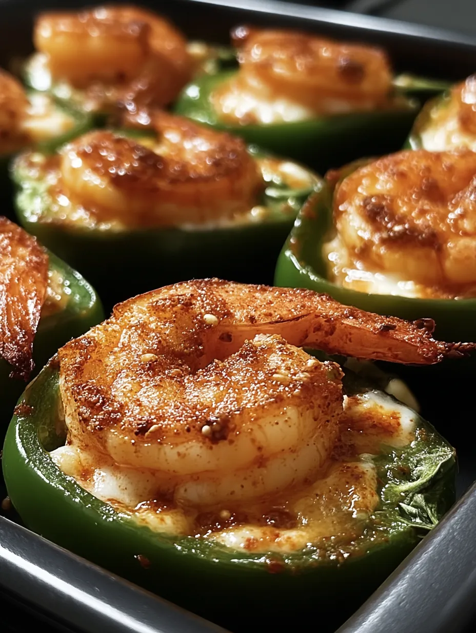 Fiery Cajun Shrimp Stuffed Jalapeños Recipe.