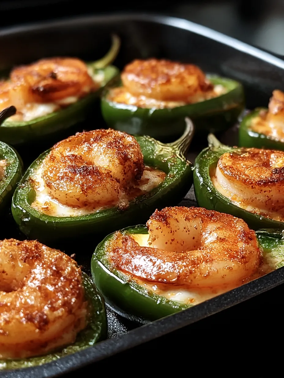 Easy Fiery Cajun Shrimp Stuffed Jalapeños.