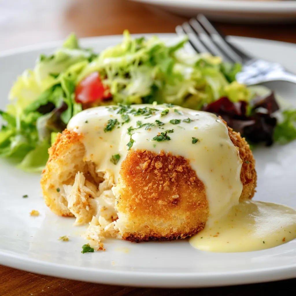 Chicken Pillows with Creamy Parmesan Sauce