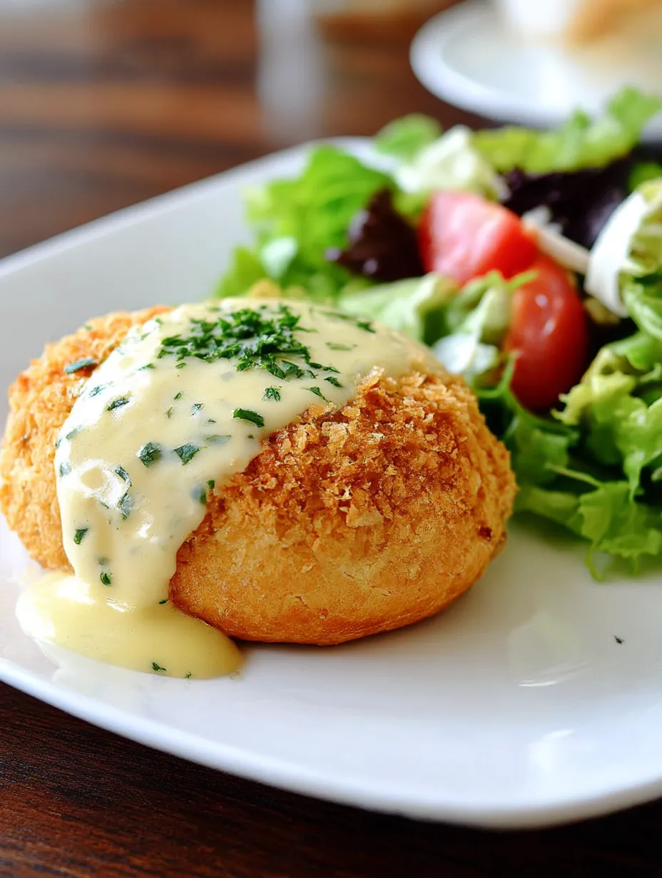 Chicken Pillows with Creamy Parmesan Sauce Recipe.