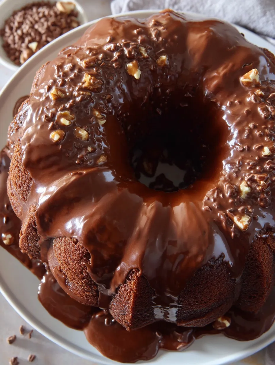 A chocolate cake with chocolate frosting.