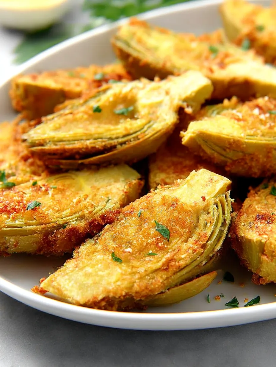 A plate of Baked Artichoke Hearts.