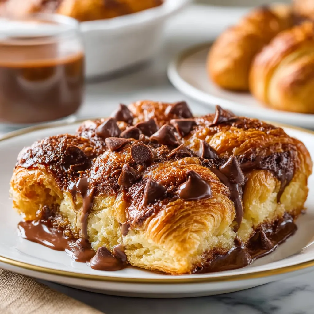 Chocolate Croissant Breakfast Bake
