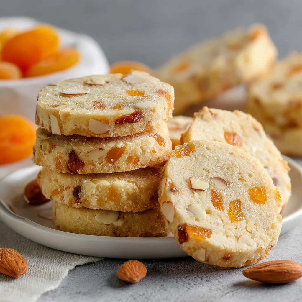 Apricot Almond Shortbread Cookies