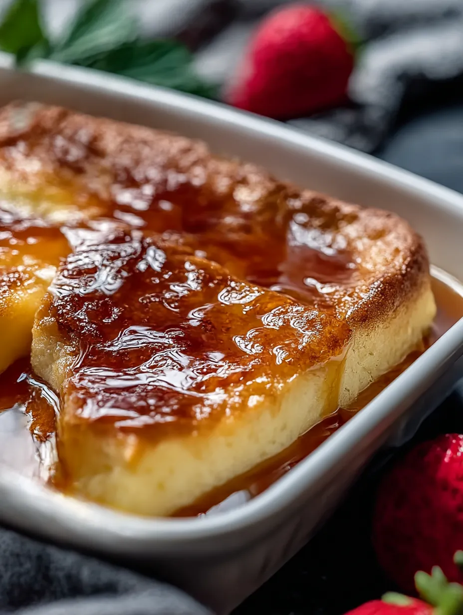 A slice of Crème Brûlée French Toast Casserole.