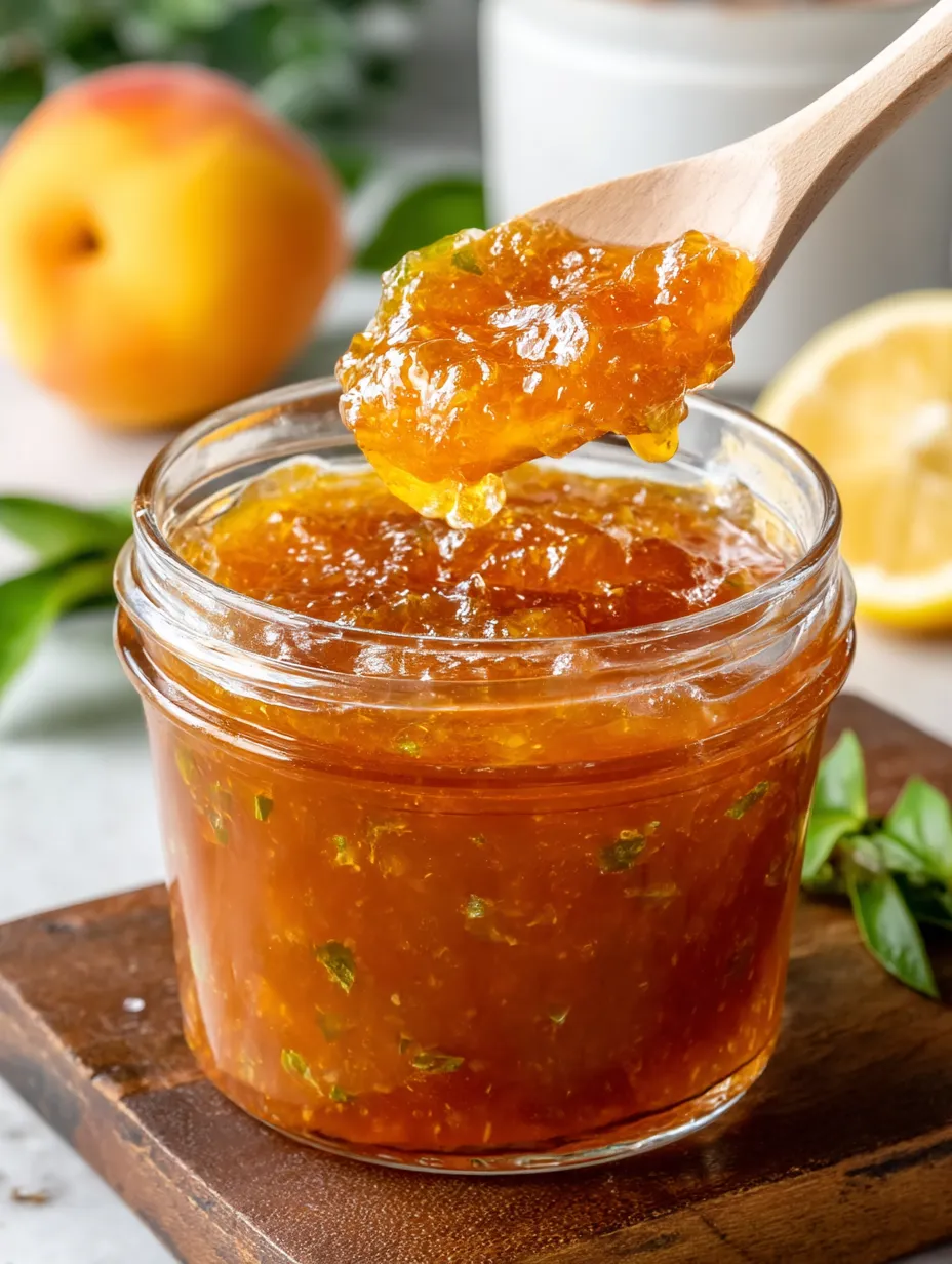 Easy Peach Jalapeno Jam.