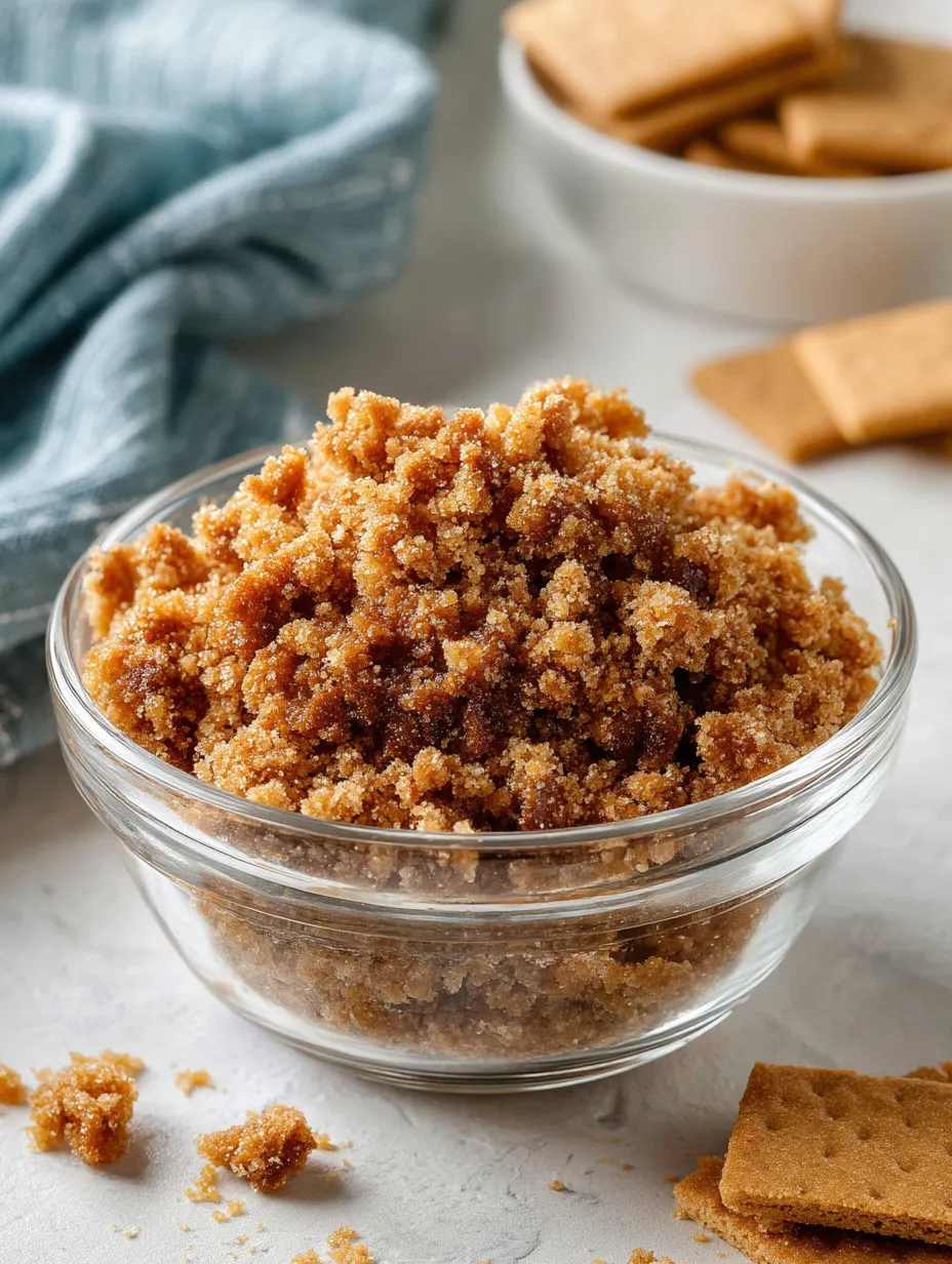 A bowl of Graham Cracker Crumble.