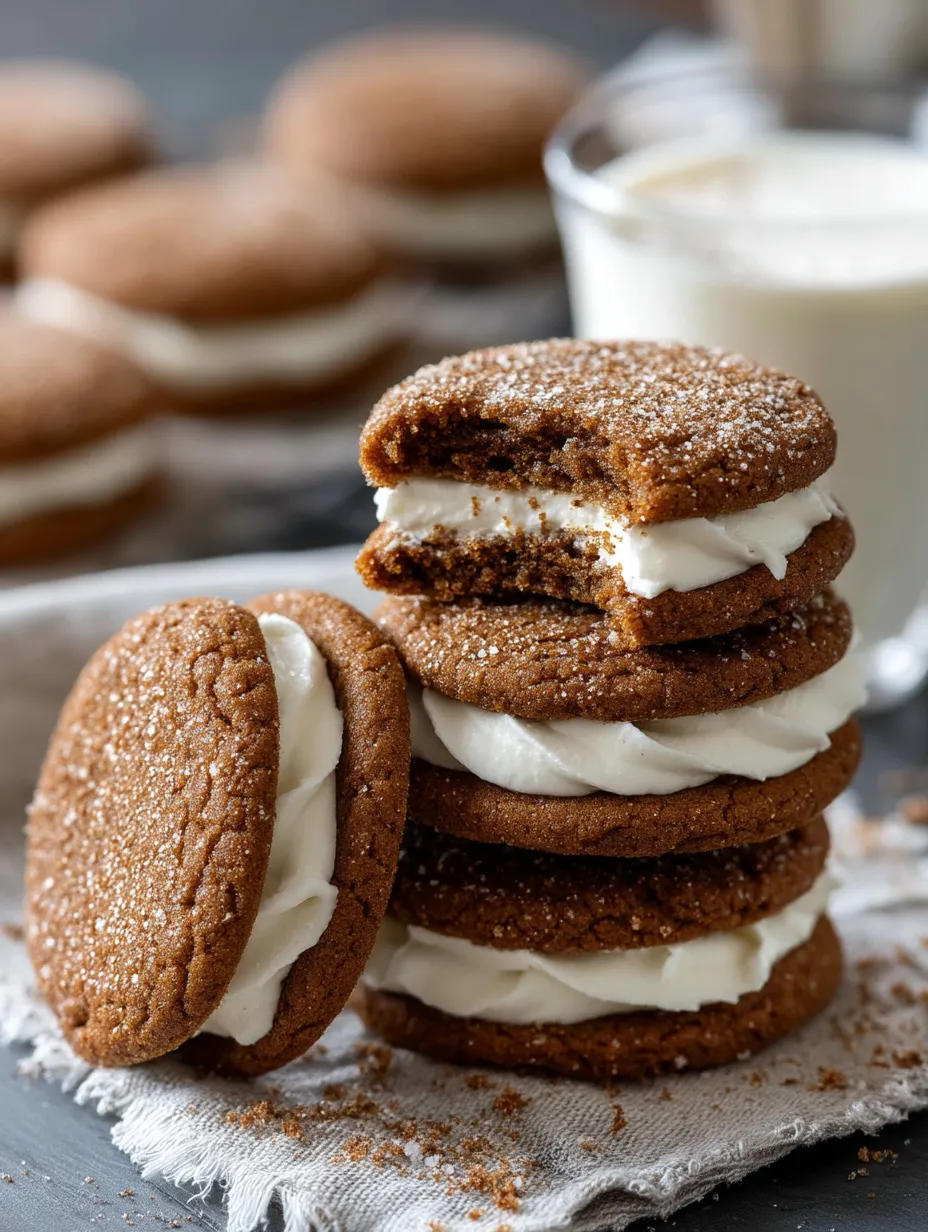Molasses Cream Pie Cookies Recipe.
