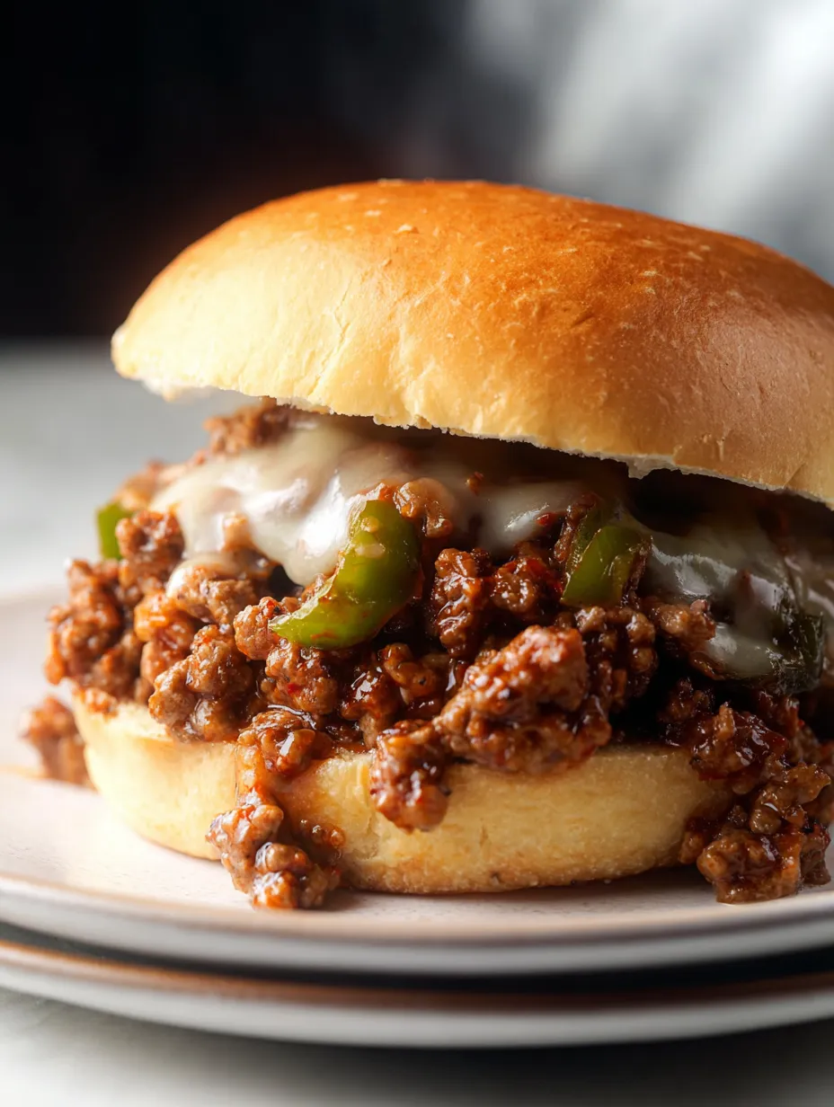 A burger with peppers and cheese.