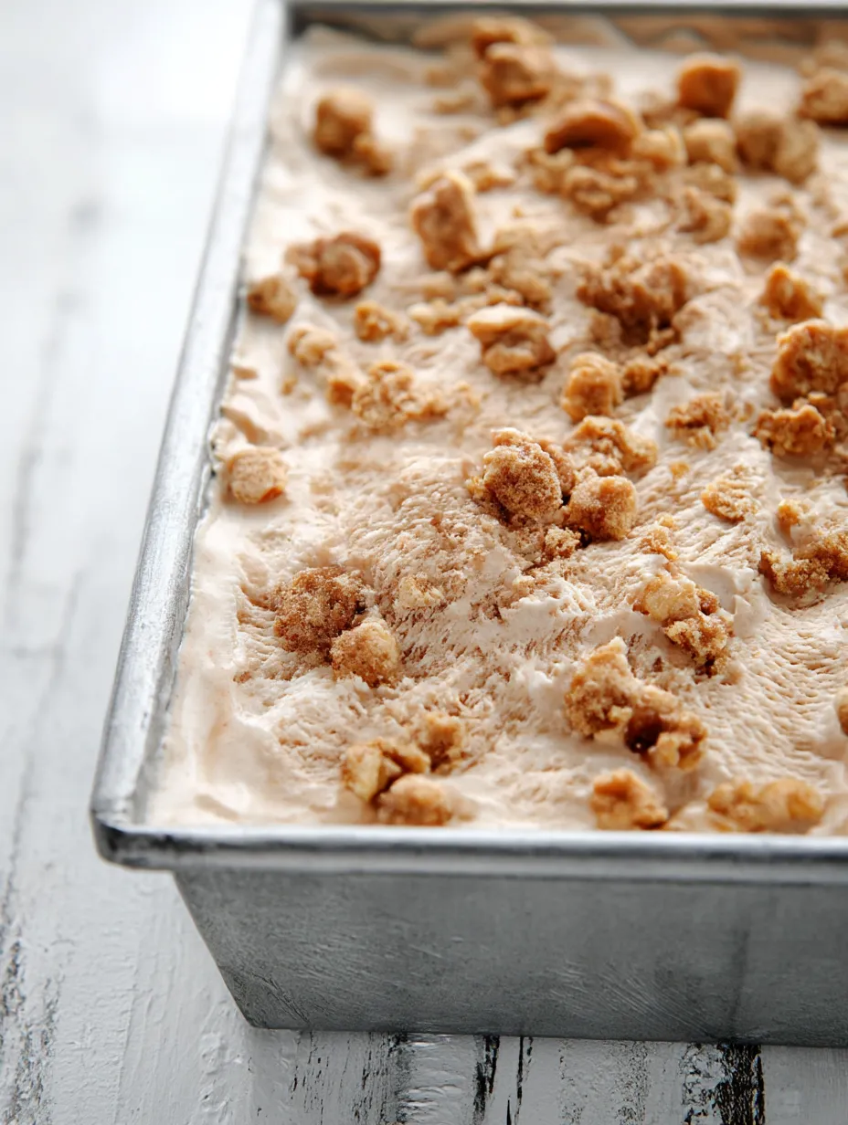 Easy Apple Butter Oatmeal Crisp Ice Cream.
