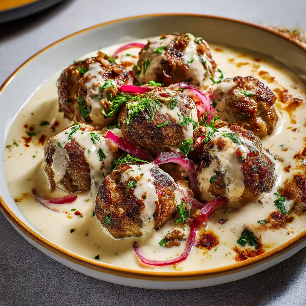 Turkish Meatballs in Yogurt Sauce