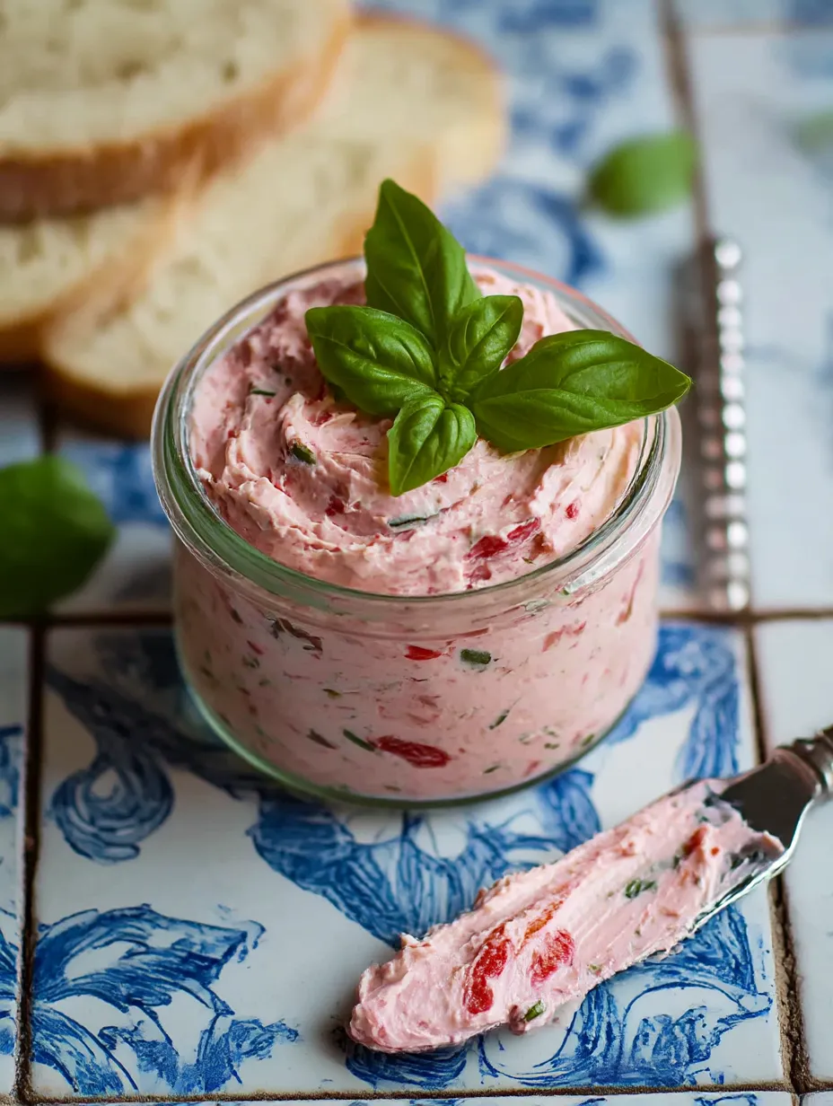 Easy Whipped Strawberry Basil Butter.