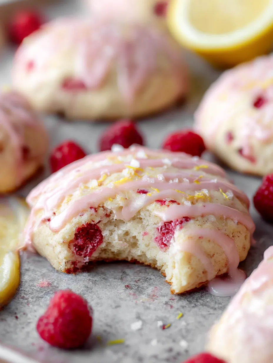Easy Lemon Raspberry Cookies.