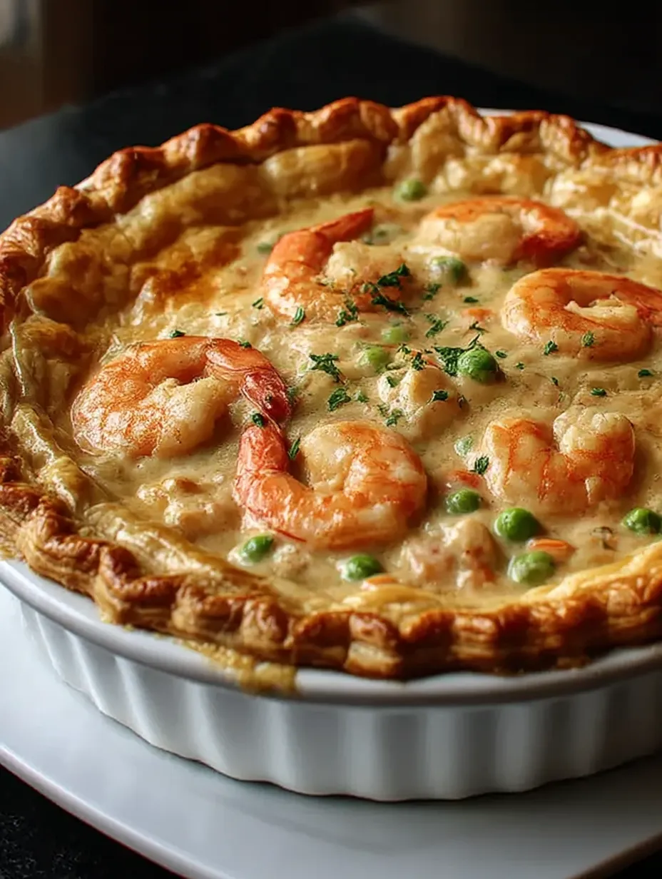 A white bowl with a shrimp and pea dish.
