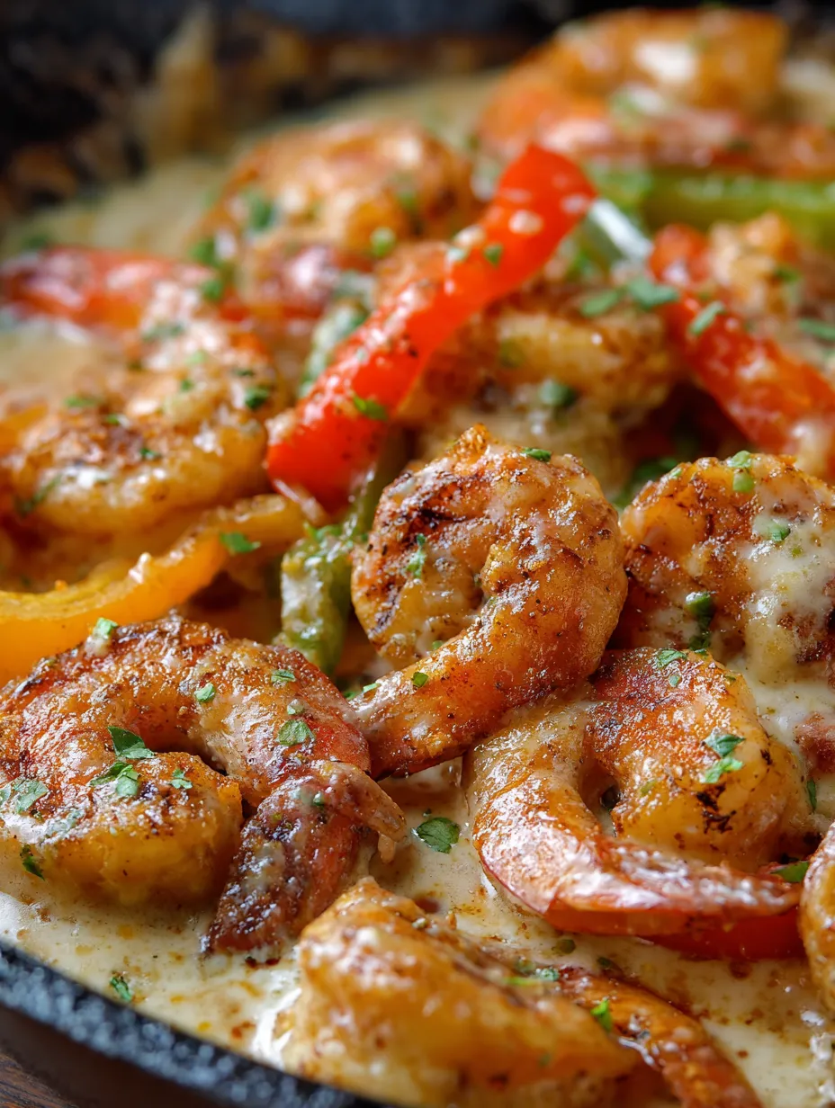 A bowl of shrimp and peppers.