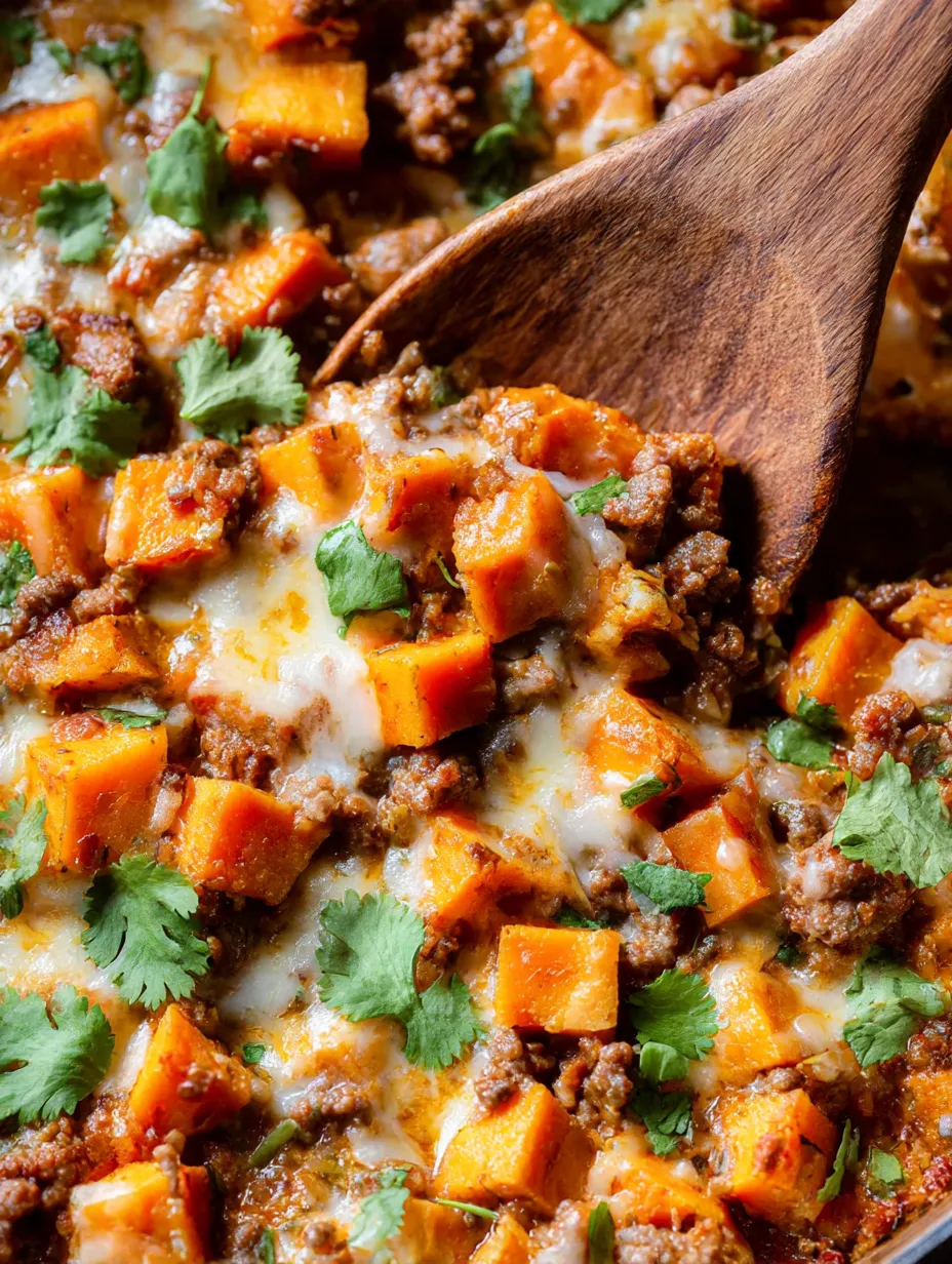 Ground Beef and Sweet Potato Skillet.