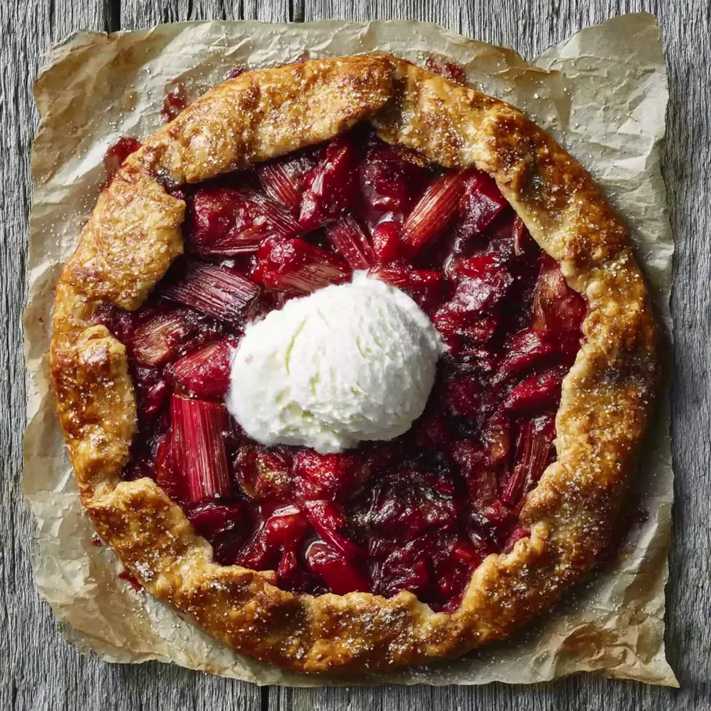 Rhubarb Strawberry Galette